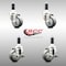 Service Caster 3 Inch 316SS Thermoplastic Rubber Swivel 1 Inch Stem Caster Brake SCC, 2PK SCC-SS316EX20S314-TPRB-2-TLB-2-1 - alternate 6